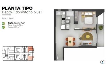 Departamento a estrenar en venta en Nueva Cordoba - POCITO
