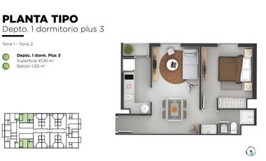 Departamento a estrenar en venta en Nueva Cordoba - POCITO