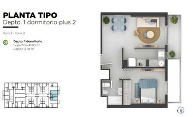 Departamento a estrenar en venta en Nueva Cordoba - POCITO