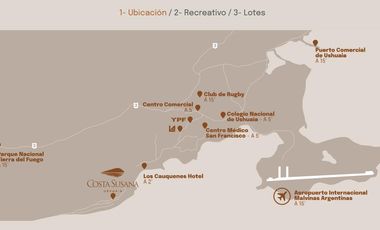 VENTA TERRENOS DESDE 600 M2 EN BARRIO ABIERTO COSTA SUSANA , USHUAIA