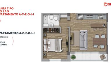 Venta departamento Santa Fe - Puerto 1 dormitorio