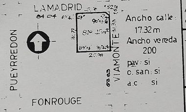 LOTE EN VIAMONTE ESQ.LAMADRID