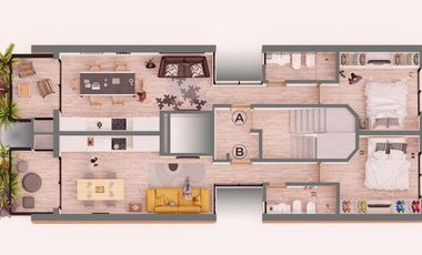 Venta Oficina 46m2 y 38m2 patio exclusivo.  Lourdes. Rosario.