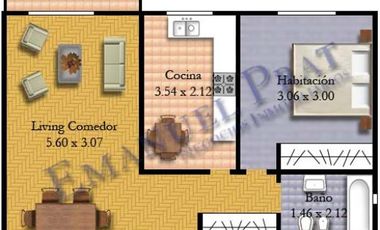 Departamento de 2 ambientes