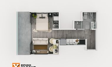 Departamento en venta - 1 dormitorio - Balcón - 42mts2 - Microcentro, La Plata-pozo-emprendimiento