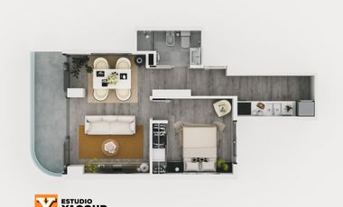 Departamento en venta - 1 dormitorio - Balcón - 42mts2 - Microcentro, La Plata-pozo-emprendimiento