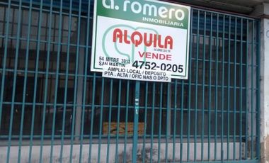 LOCAL CON VIVIENDA y DEPOSITO SOBRE ARTERIA COMERCIAL