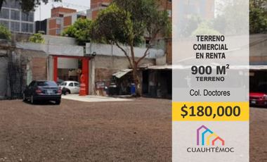 Renta de Amplio Terreno Comercial en esquina