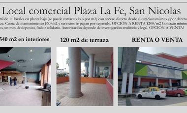RENTA o /VENTA de Local en plaza la Fe