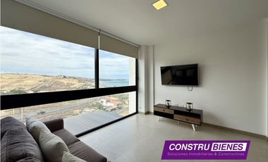 Departamento amoblado vista al mar en Urb. Ciudad del Mar, Manta