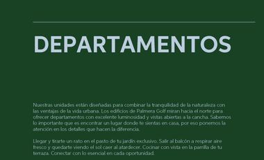 Departamento Venta Palmera Golf, el Cantón