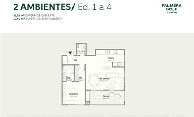 Departamento en Palmera Golf, el Cantón