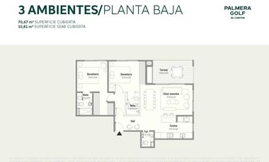Departamento en Palmera Golf, el Cantón