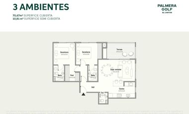Departamento en Palmera Golf, el Cantón