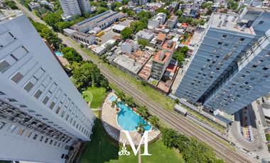Penthouse con jardin en torre con vista al rio, 3 dorm, 3coch amenities, seg 24 hs