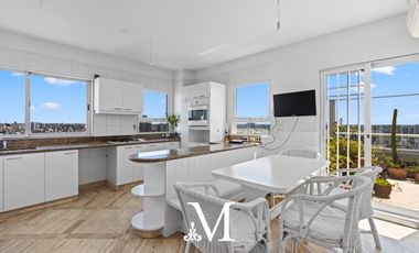 Penthouse con jardin en torre con vista al rio, 3 dorm, 3coch amenities, seg 24 hs