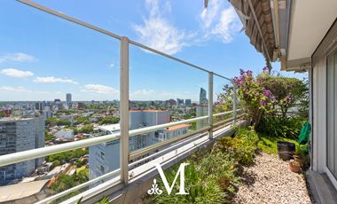Penthouse con jardin en torre con vista al rio, 3 dorm, 3coch amenities, seg 24 hs