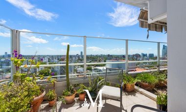 Penthouse con jardin en torre con vista al rio, 3 dorm, 3coch amenities, seg 24 hs