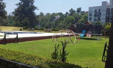 Departamento en venta en Tetelpan en condominio arbolado con alberca