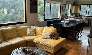 Departamento en venta en Tetelpan en condominio arbolado con alberca