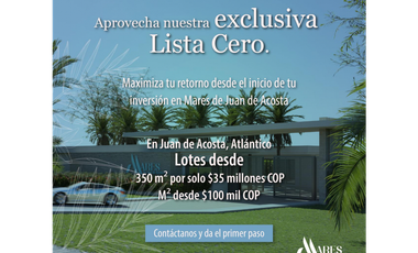 VENTA DE LOTES EN EXCELENTE UBICACIÓN, VIA BARRANQUILLA - CARTAGENA