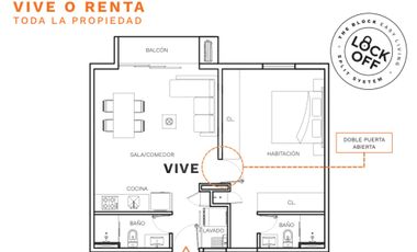 The easy block living Departamento en venta en Fraccionamiento Haciendas de Vista Hermosa