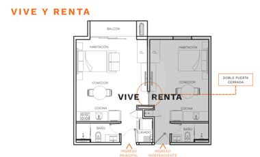 The easy block living Departamento en venta en Fraccionamiento Haciendas de Vista Hermosa