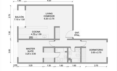 Venta departamento de 3 ambientes en San Isidro