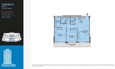 Venta Departamento 3 ambientes  2 baños , Balcones - Tigre