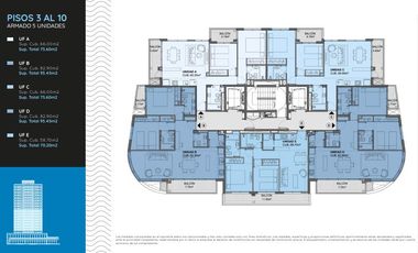 Venta Departamento 3 ambientes  2 baños , Balcones - Tigre