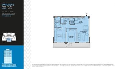 Venta Departamento 3 ambientes  2 baños , Balcones - Tigre