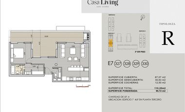 CASA LIVING - Departamento en venta en Las Lomas de San Isidro.