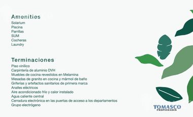 Departamento Venta 1 Amb c/Patio Palermo - A Estrenar - Amenities - Opcional Cochera
