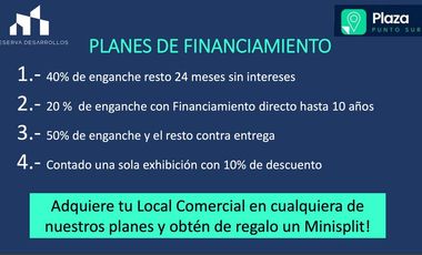LOCALES COMERCIALES EN PREVENTA PLAZA COMERCIAL PUNTO SUR EN MAZATLAN