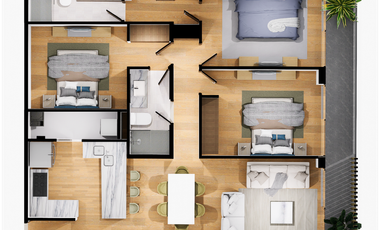 Elvira Residences Modelo 2R y 3R