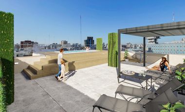 2 Amb piso alto / Piscina Deck solarium SUM Terrazas con parrillas y duchas Bike Parking Cocheras