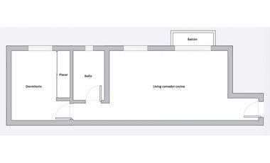 Moderno y luminoso Depto 2 ambientes con balcón al contrafrente. A 2 cuadras de Av. B Mitre. APTO CREDITO.