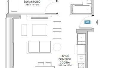 Departamento 3 ambientes en venta en Caballito - Full amenities - Donna Acqua