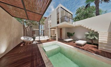 Preventa de casa moderna a 150m del mar en Chuburná Puerto