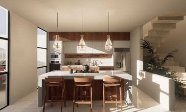Preventa de casa moderna a 150m del mar en Chuburná Puerto
