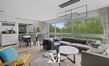 Piso en torre Bajo Belgrano, balcón, terraza, parrilla, amenities, seguridad 24hs, 2 cocheras