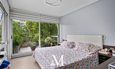Piso en torre Bajo Belgrano, balcón, terraza, parrilla, amenities, seguridad 24hs, 2 cocheras