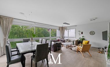 Piso en torre Bajo Belgrano, balcón, terraza, parrilla, amenities, seguridad 24hs, 2 cocheras