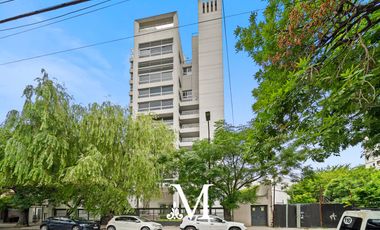 Piso en torre Bajo Belgrano, balcón, terraza, parrilla, amenities, seguridad 24hs, 2 cocheras