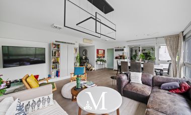 Piso en torre Bajo Belgrano, balcón, terraza, parrilla, amenities, seguridad 24hs, 2 cocheras