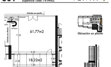 OFICINA ACONDICIONADA VENTA TORRE VINTA COL. SANTA MARIA
