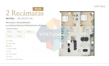 Venta Departamento Sophia 2 Recamaras Plus