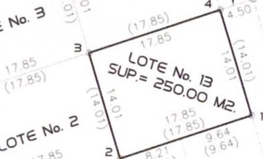 Lote 250 mts Cuesta Blanca