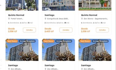 Se vende departamentos seminuevos Santiago