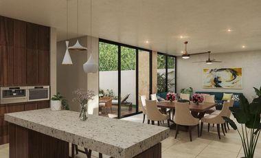 CASA EN VENTA EN PRIVADA TAMORA AL NORTE DE MERIDA.